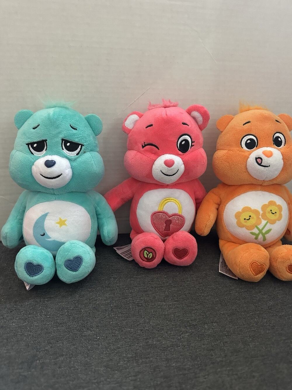 Care Bears 9” Plush Lot of 3 Bedtime Secret Friend Bear Basic Fun 2022